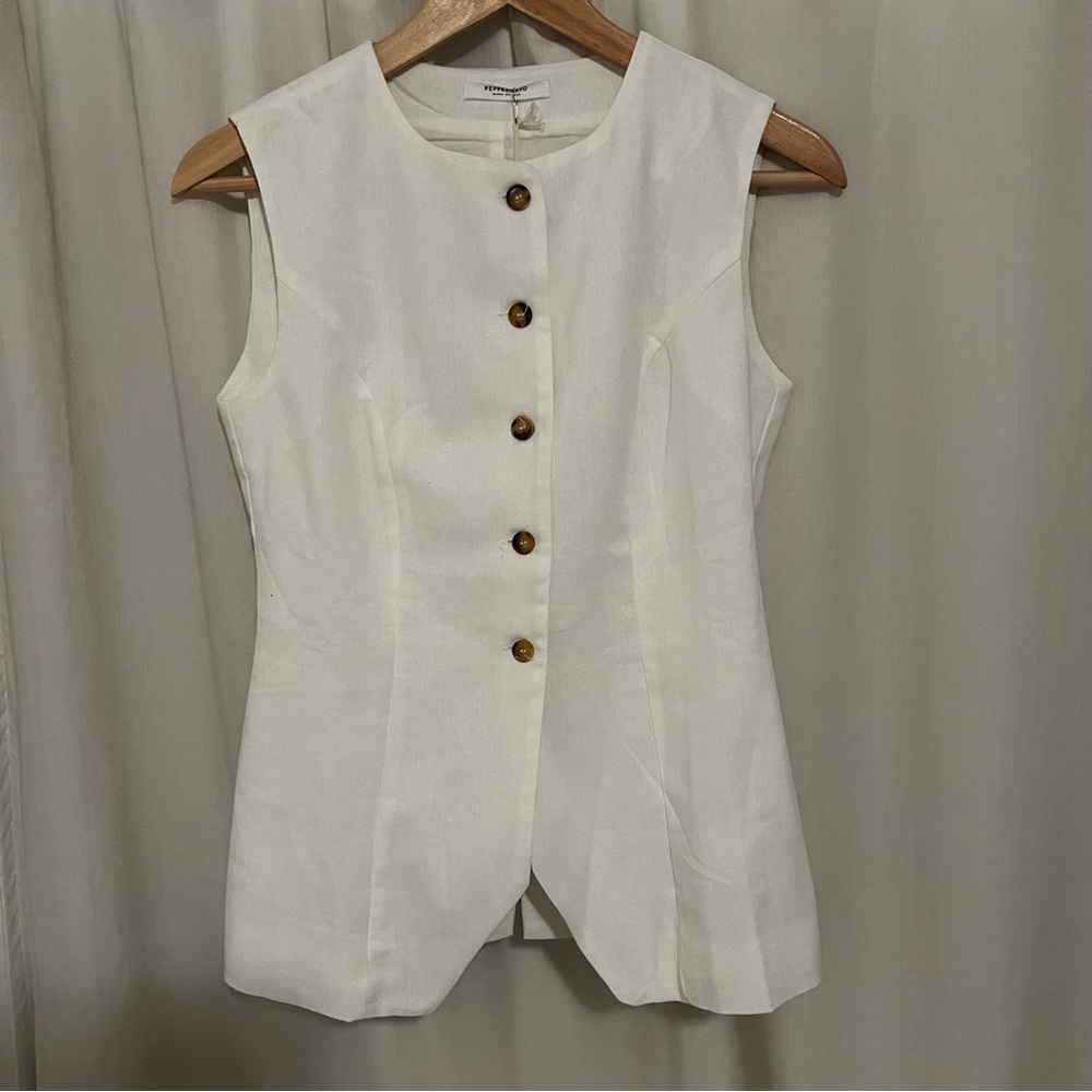Peppermayo Linen Vest
